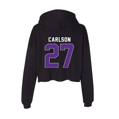 Northwestern - NCAA Baseball : Zach Carlson - Women's Crop Fleece Hoodie-1