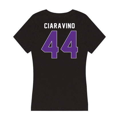 Northwestern - NCAA Men's Basketball : Angelo Ciaravino - Women's V-Neck T-Shirt-1