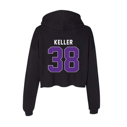 Northwestern - NCAA Women's Lacrosse : Kate Keller - Women's Crop Fleece Hoodie-1