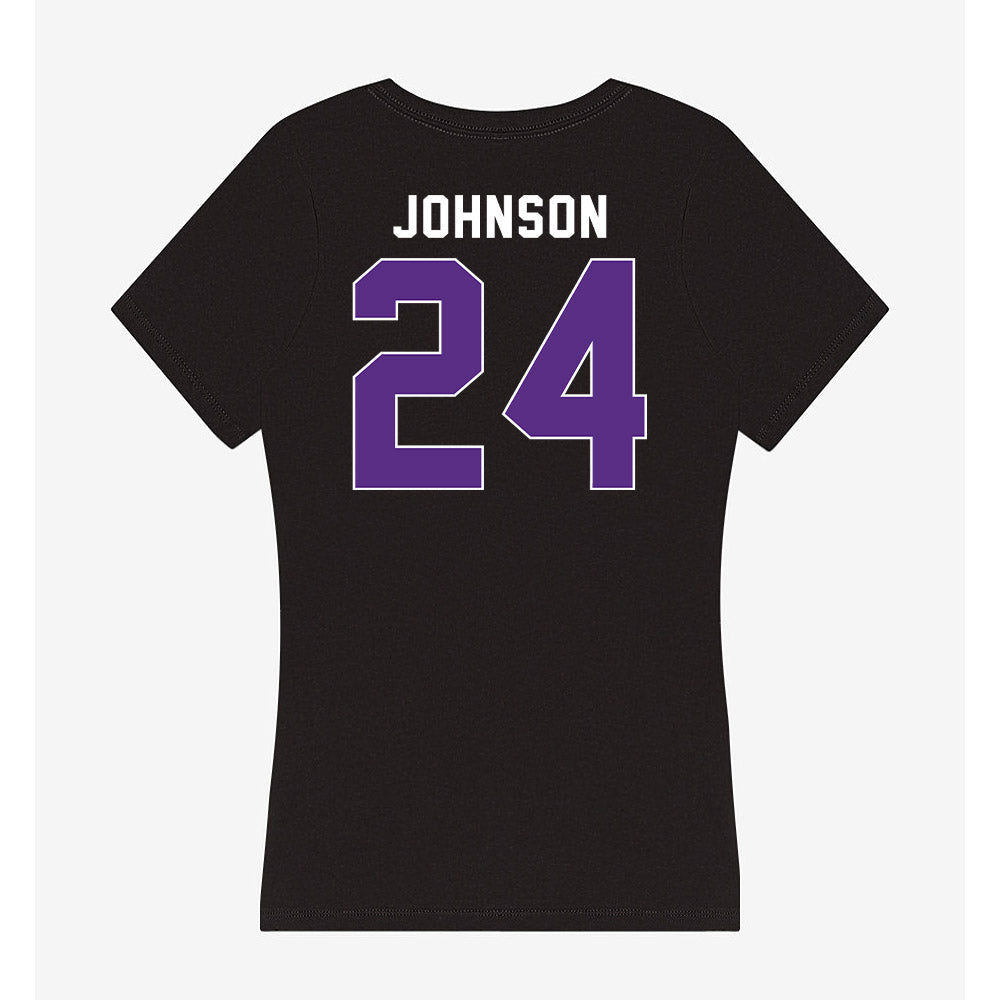 Northwestern - NCAA Football : Jamaal Johnson - Women's V-Neck T-Shirt-1