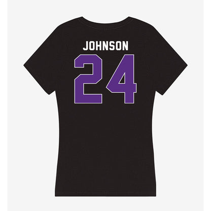 Northwestern - NCAA Football : Jamaal Johnson - Women's V-Neck T-Shirt-1