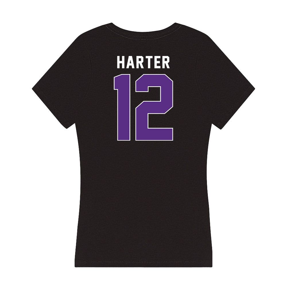 Northwestern - NCAA Women's Basketball : Casey Harter - Women's V-Neck T-Shirt-1