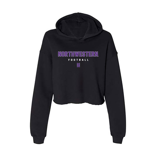 Northwestern - NCAA Football : Gabriel Davis-Ray - Women's Crop Fleece Hooded Sweatshirt-0