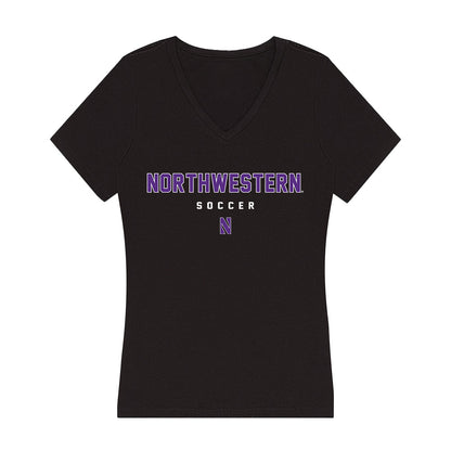Northwestern - NCAA Men's Soccer : Seth Mahlmeister - Women's V-Neck T-Shirt-0