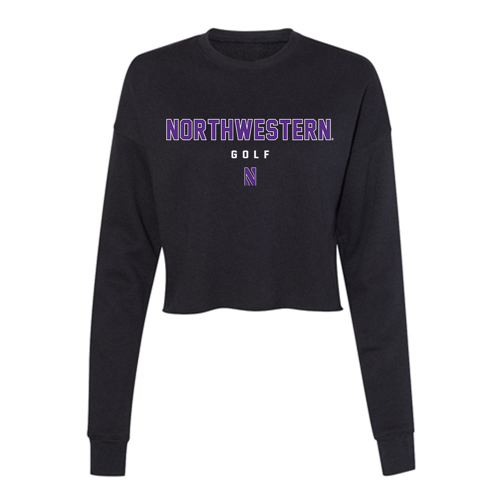 Northwestern - NCAA Women's Golf : Lauren Lee - Women's Cropped Crew Fleece-0