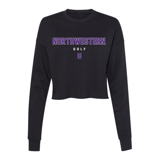 Northwestern - NCAA Women's Golf : Lauren Lee - Women's Cropped Crew Fleece-0