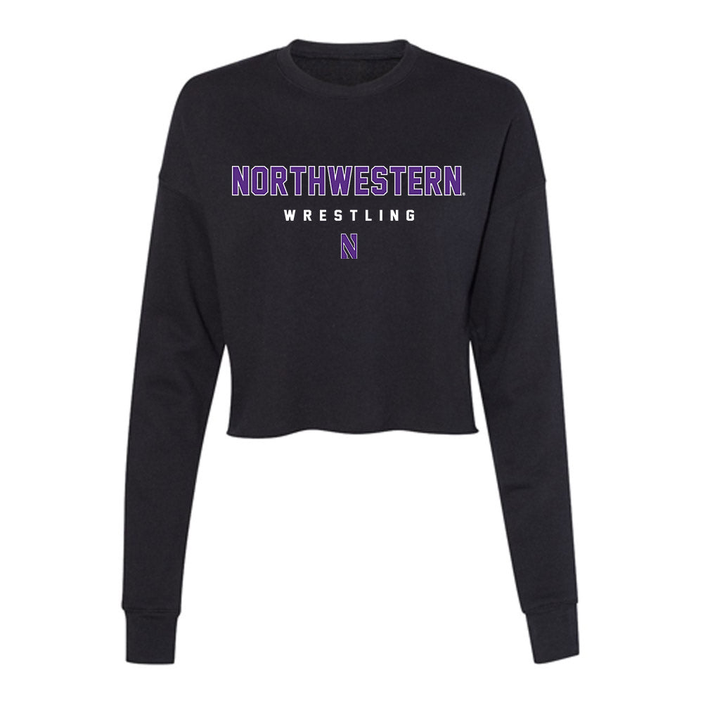 Northwestern - NCAA Wrestling : Kolby McClain - Women's Cropped Crew Fleece-0
