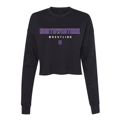 Northwestern - NCAA Wrestling : Kolby McClain - Women's Cropped Crew Fleece-0