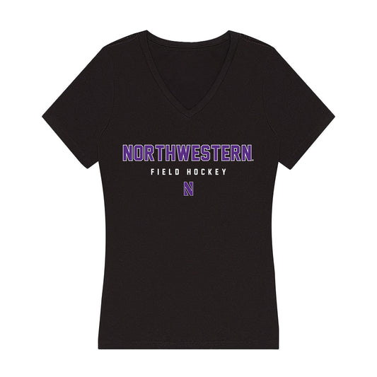 Northwestern - NCAA Women's Field Hockey : Ella Kokinis - Women's V-Neck T-Shirt-0