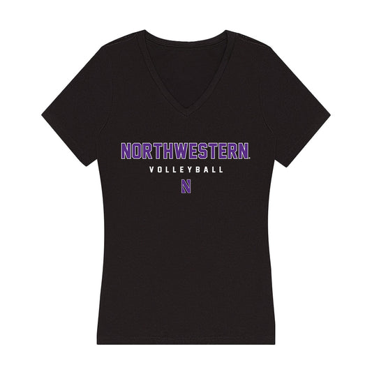 Northwestern - NCAA Women's Volleyball : Clara Schramm - Women's V-Neck T-Shirt-0
