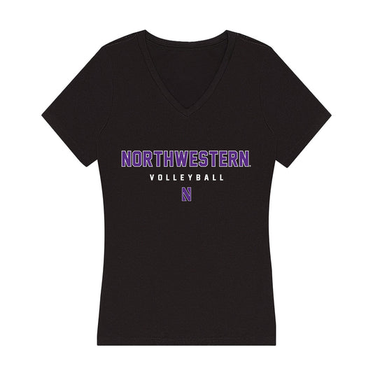 Northwestern - NCAA Women's Volleyball : Lily Wagner - Women's V-Neck T-Shirt-0