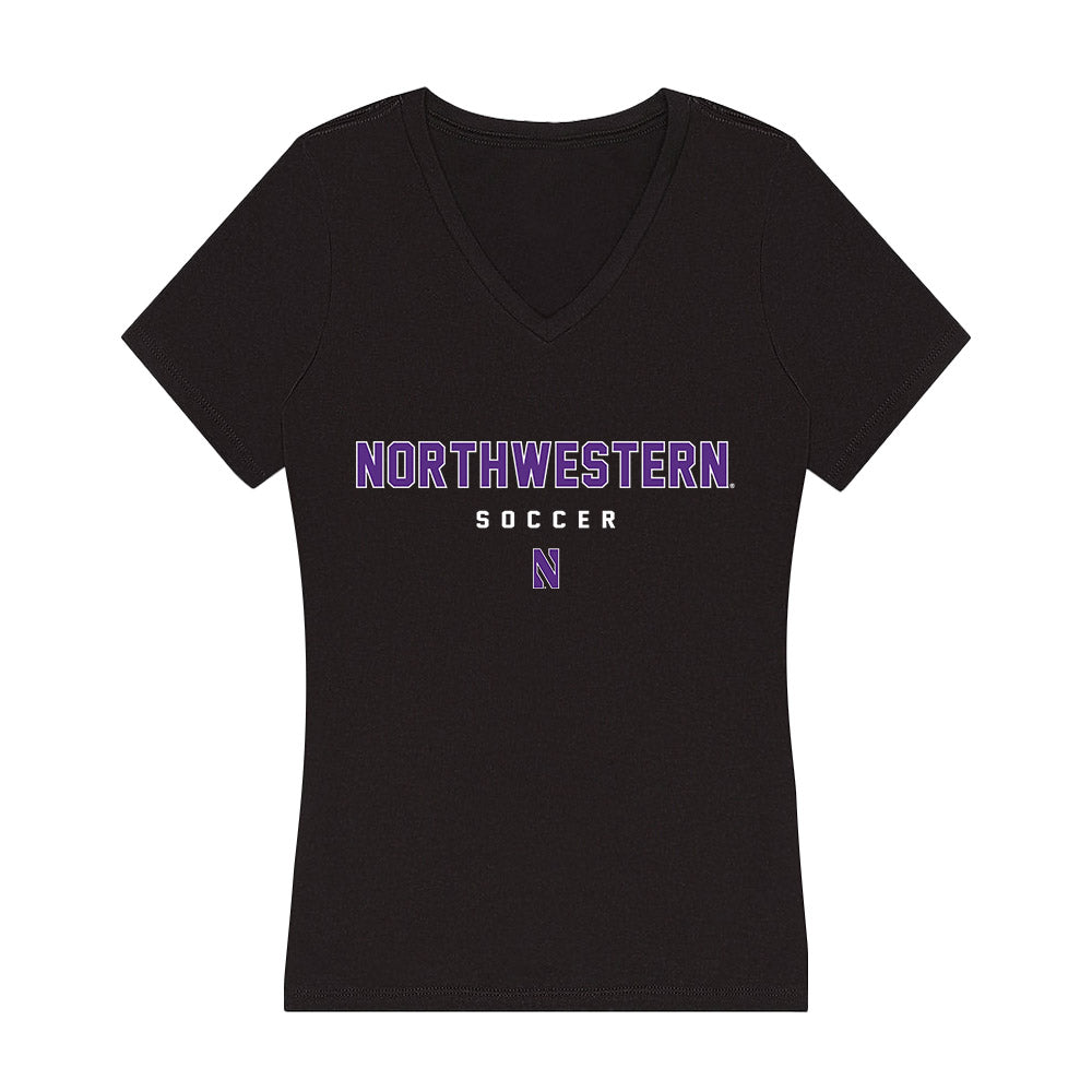 Northwestern - NCAA Women's Soccer : Mary Stroebel - Women's V-Neck T-Shirt-0