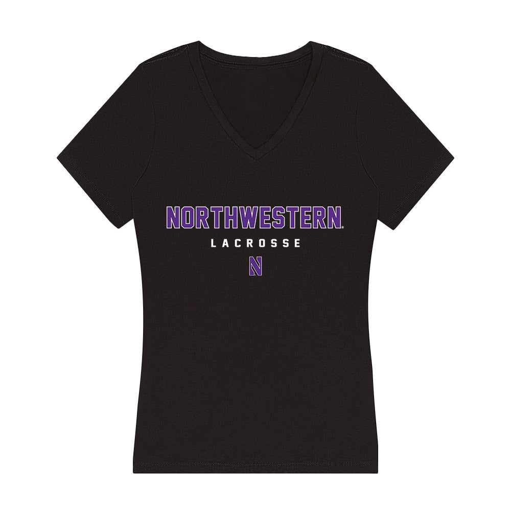 Northwestern - NCAA Women's Lacrosse : Taylor Lapointe - Women's V-Neck T-Shirt-0