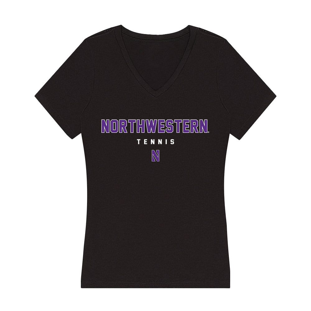 Northwestern - NCAA Men's Tennis : Carter Pate - Women's V-Neck T-Shirt-0
