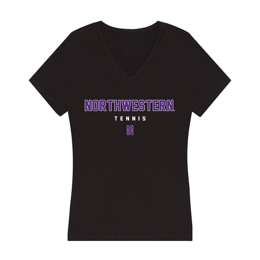 Northwestern - NCAA Men's Tennis : Carter Pate - Women's V-Neck T-Shirt-0
