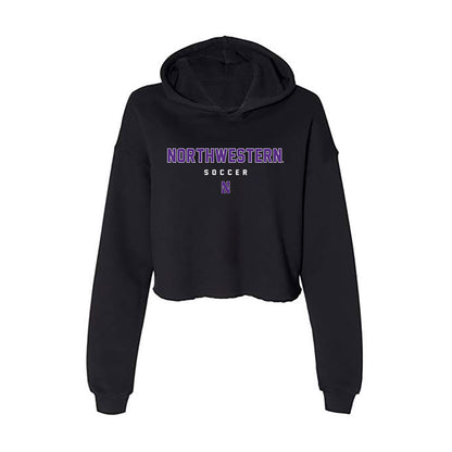 Northwestern - NCAA Women's Soccer : Gwen Zimmerman - Women's Crop Fleece Hooded Sweatshirt-0