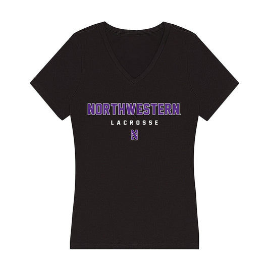 Northwestern - NCAA Women's Lacrosse : Aditi Foster - Women's V-Neck T-Shirt-0