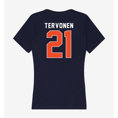 Syracuse - NCAA Women's Ice Hockey : Nea Tervonen - Women's V-Neck T-Shirt-1