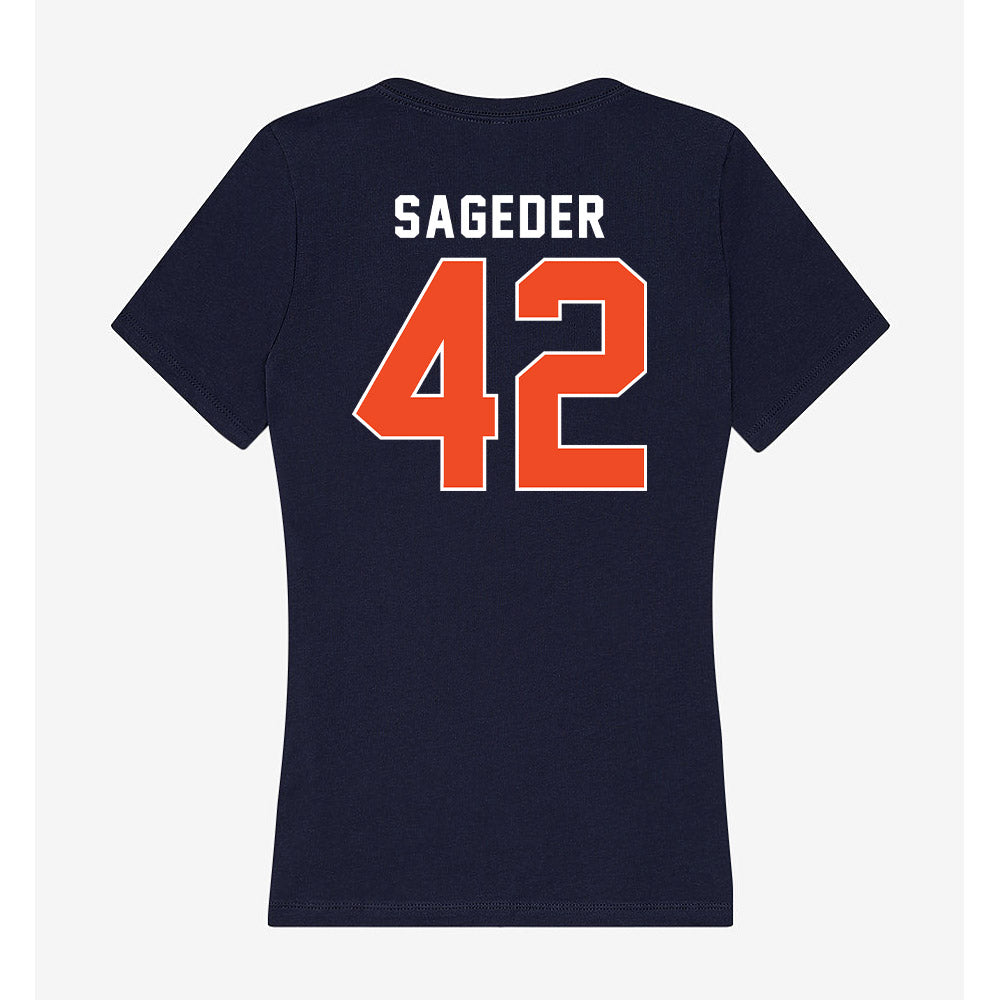 Syracuse - NCAA Men's Lacrosse : Dylan Sageder - Women's V-Neck T-Shirt-1