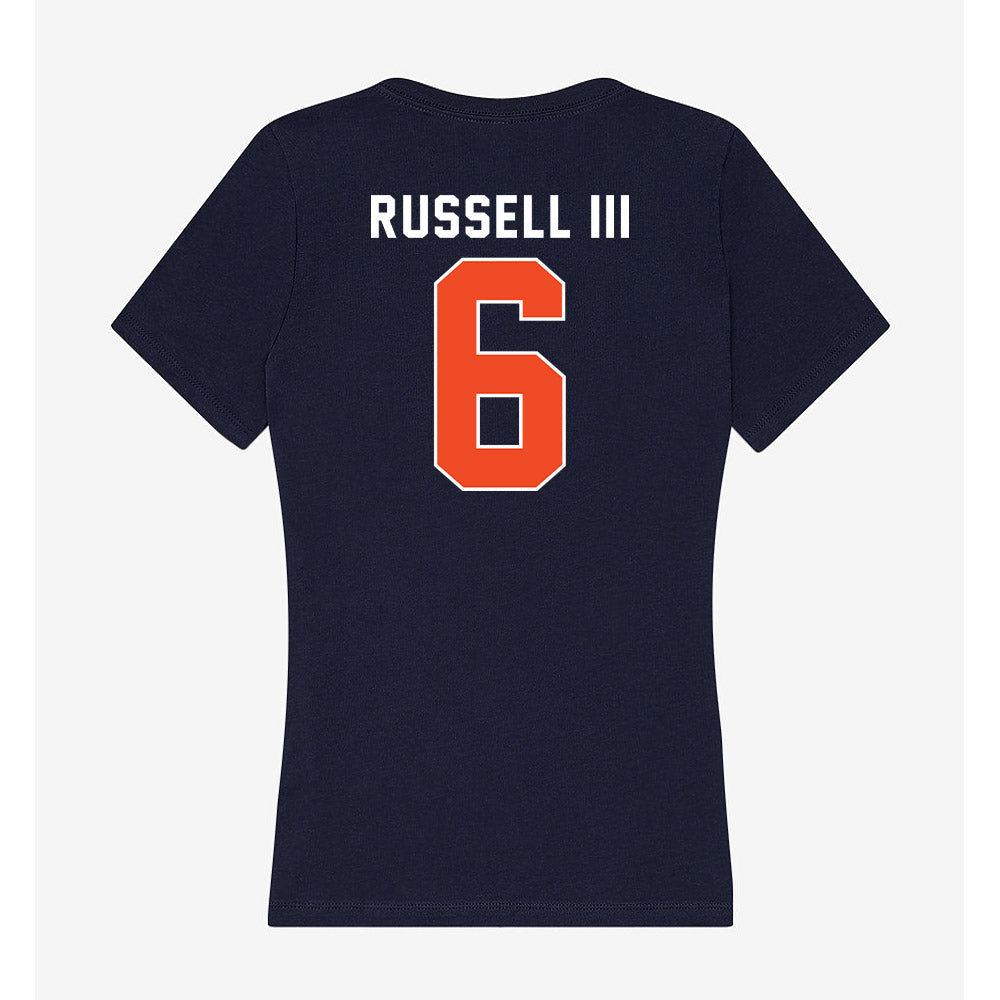 Syracuse - NCAA Men's Basketball : Calvin Russell III - Women's V-Neck T-Shirt-1