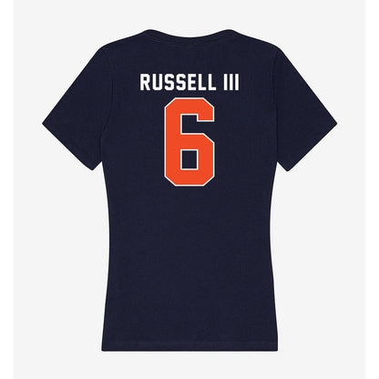 Syracuse - NCAA Men's Basketball : Calvin Russell III - Women's V-Neck T-Shirt-1