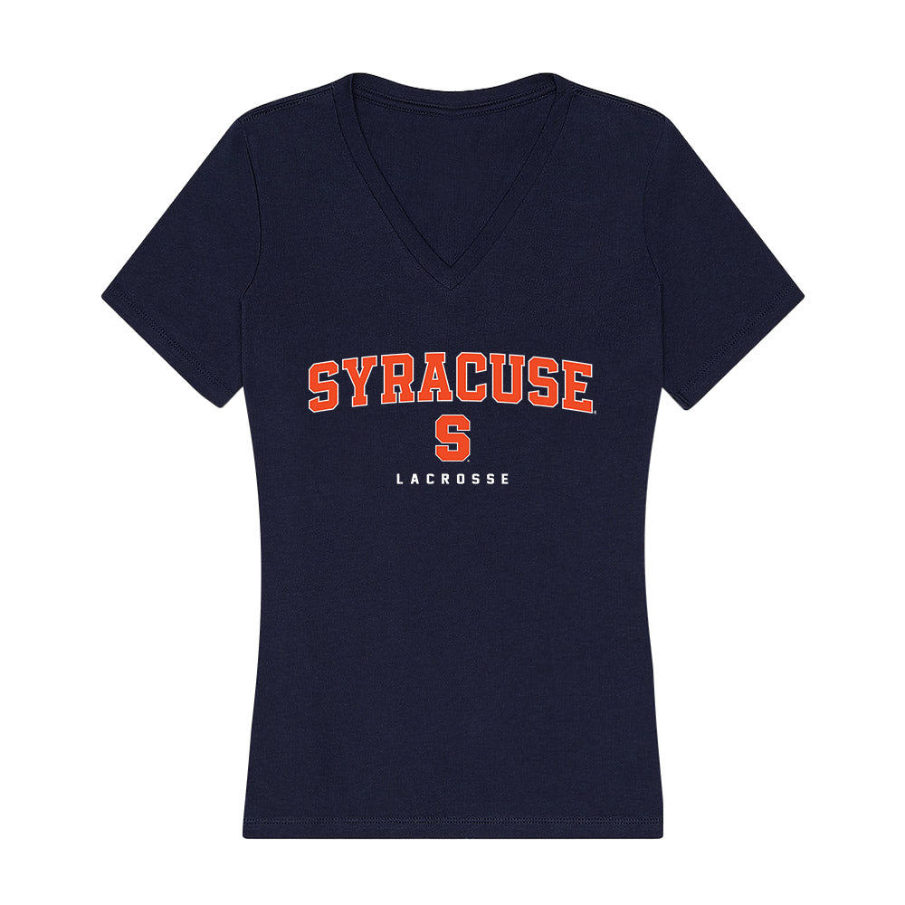 Syracuse - NCAA Men's Lacrosse : Lucas Bartlow - Women's V-Neck T-Shirt-0