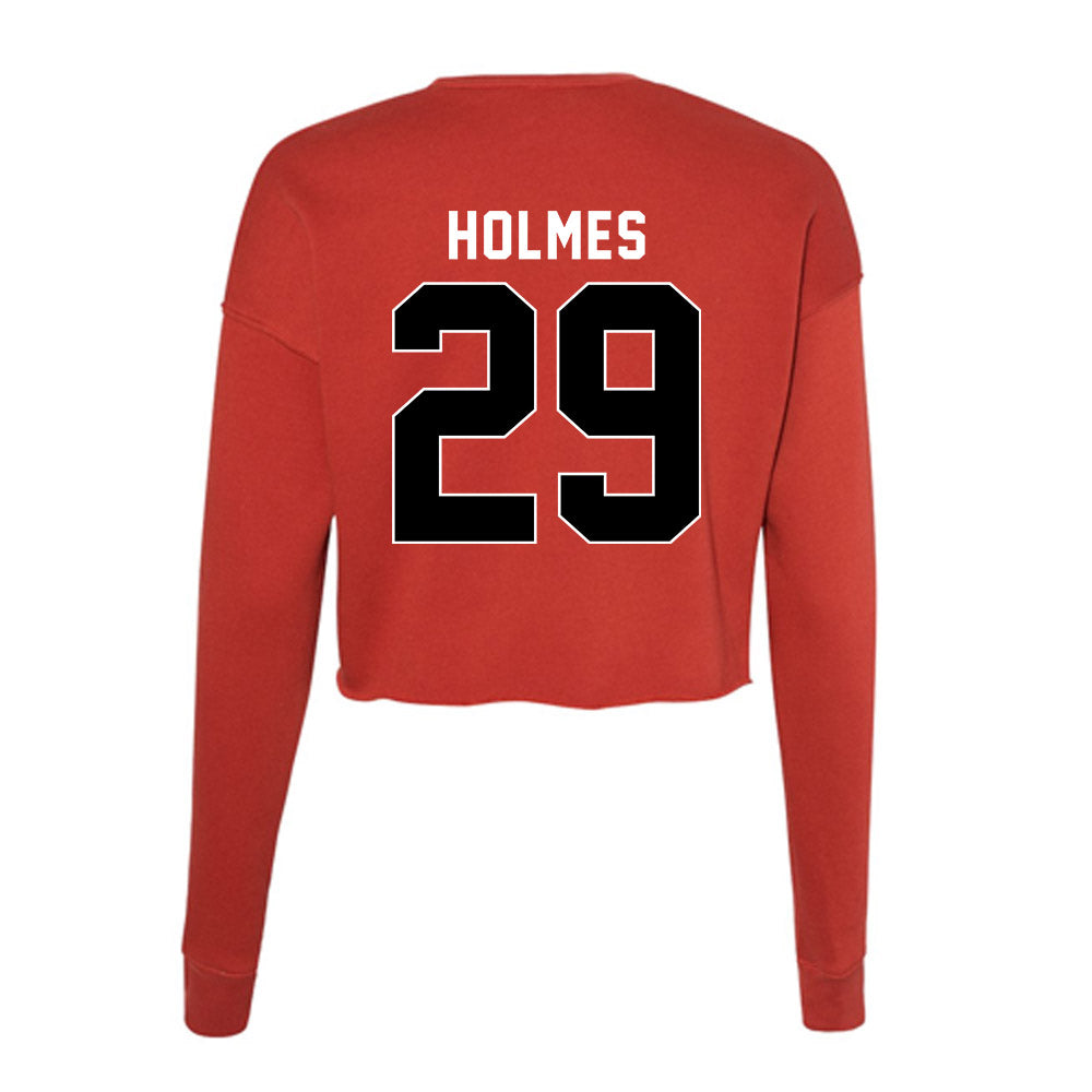 Houston - NCAA Football : Javen Holmes - Women's Cropped Crew Fleece-1