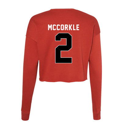 Houston - NCAA Women's Basketball : Alyvia McCorkle - Women's Cropped Crew Fleece-1