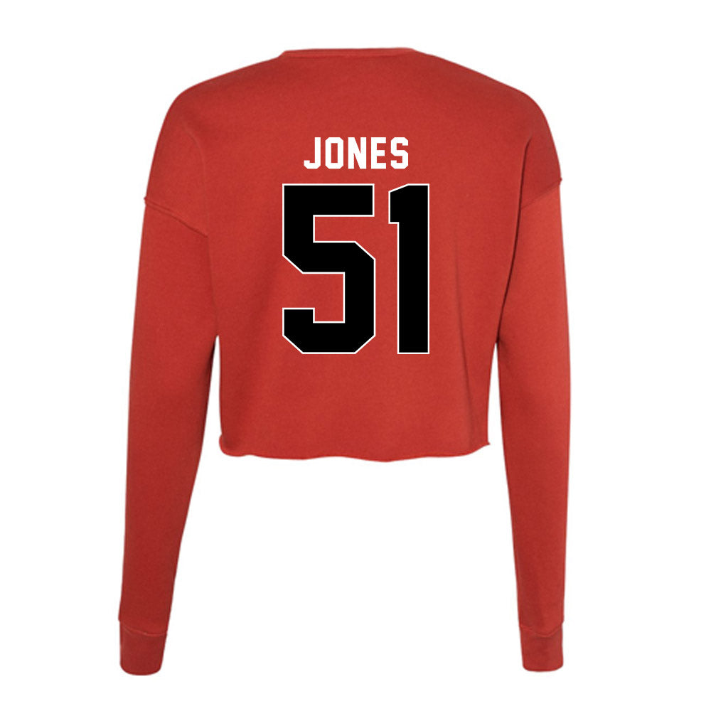 Houston - NCAA Football : Hunter Jones - Women's Cropped Crew Fleece-1