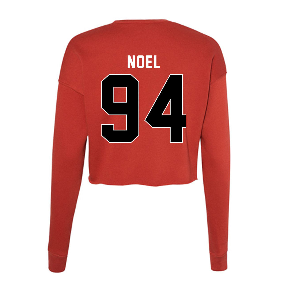 Houston - NCAA Football : Evan Noel - Women's Cropped Crew Fleece-1