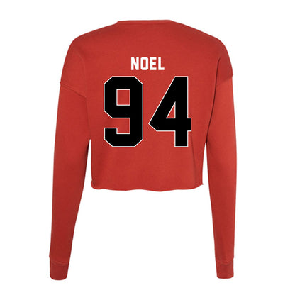 Houston - NCAA Football : Evan Noel - Women's Cropped Crew Fleece-1