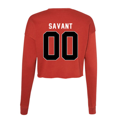 Houston - NCAA Softball : Kylee Savant - Women's Cropped Crew Fleece-1