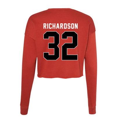 Houston - NCAA Football : Isaac Richardson - Women's Cropped Crew Fleece-1