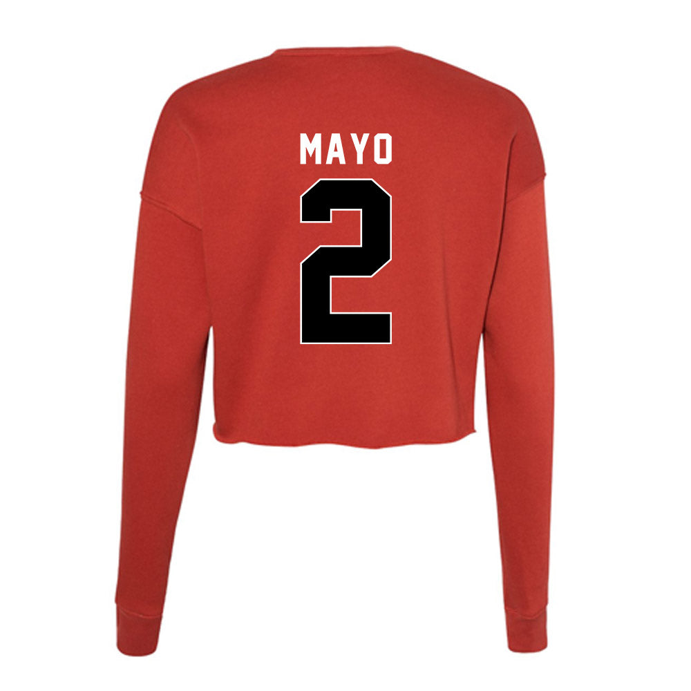 Houston - NCAA Football : Jalen Mayo - Women's Cropped Crew Fleece-1