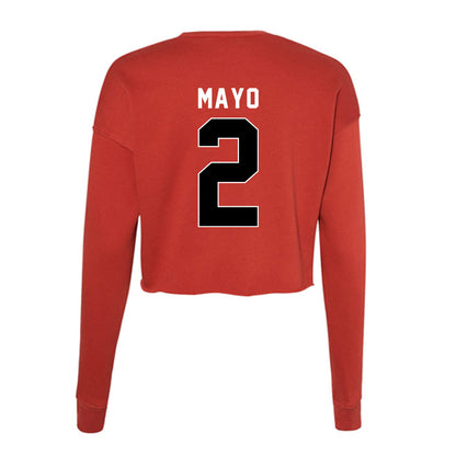 Houston - NCAA Football : Jalen Mayo - Women's Cropped Crew Fleece-1