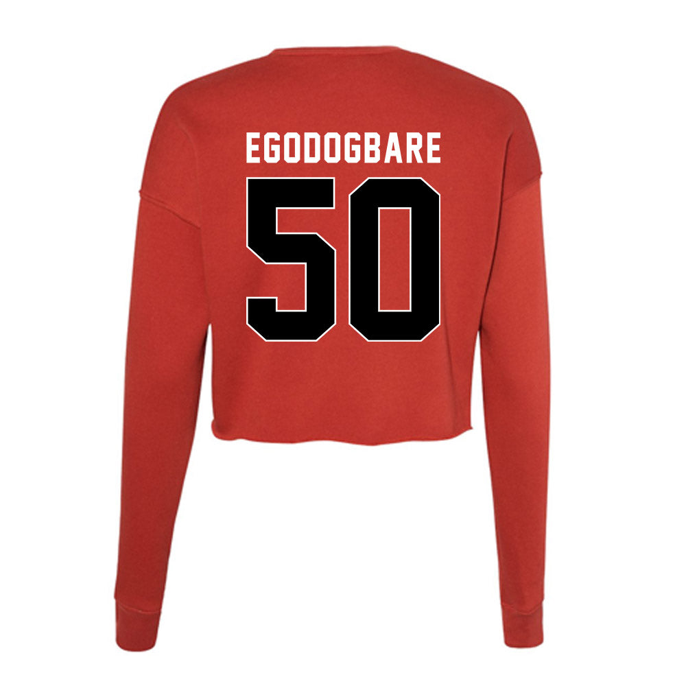 Houston - NCAA Football : Ejiro Egodogbare - Women's Cropped Crew Fleece-1