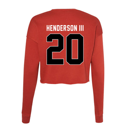 Houston - NCAA Football : James Henderson III - Women's Cropped Crew Fleece-1