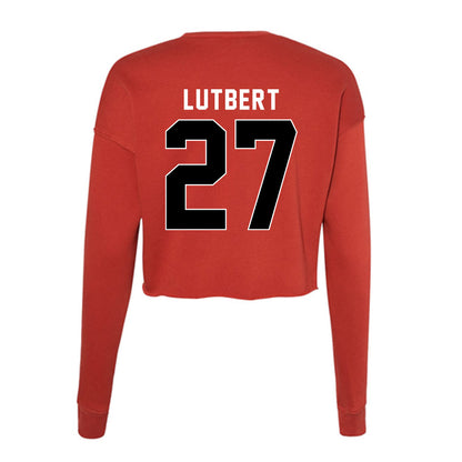Houston - NCAA Women's Basketball : Elodie Lutbert - Women's Cropped Crew Fleece-1