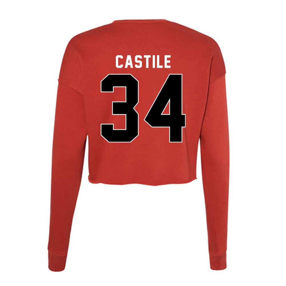 Houston - NCAA Football : Bryson Castile - Women's Cropped Crew Fleece-1