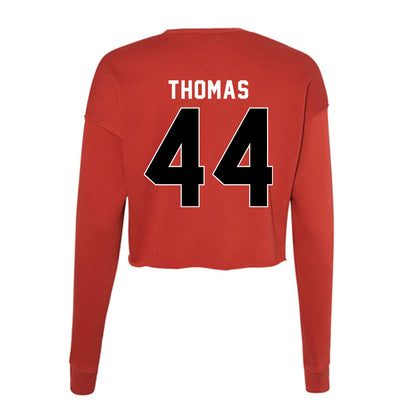 Houston - NCAA Football : Rodney Thomas - Women's Cropped Crew Fleece-1