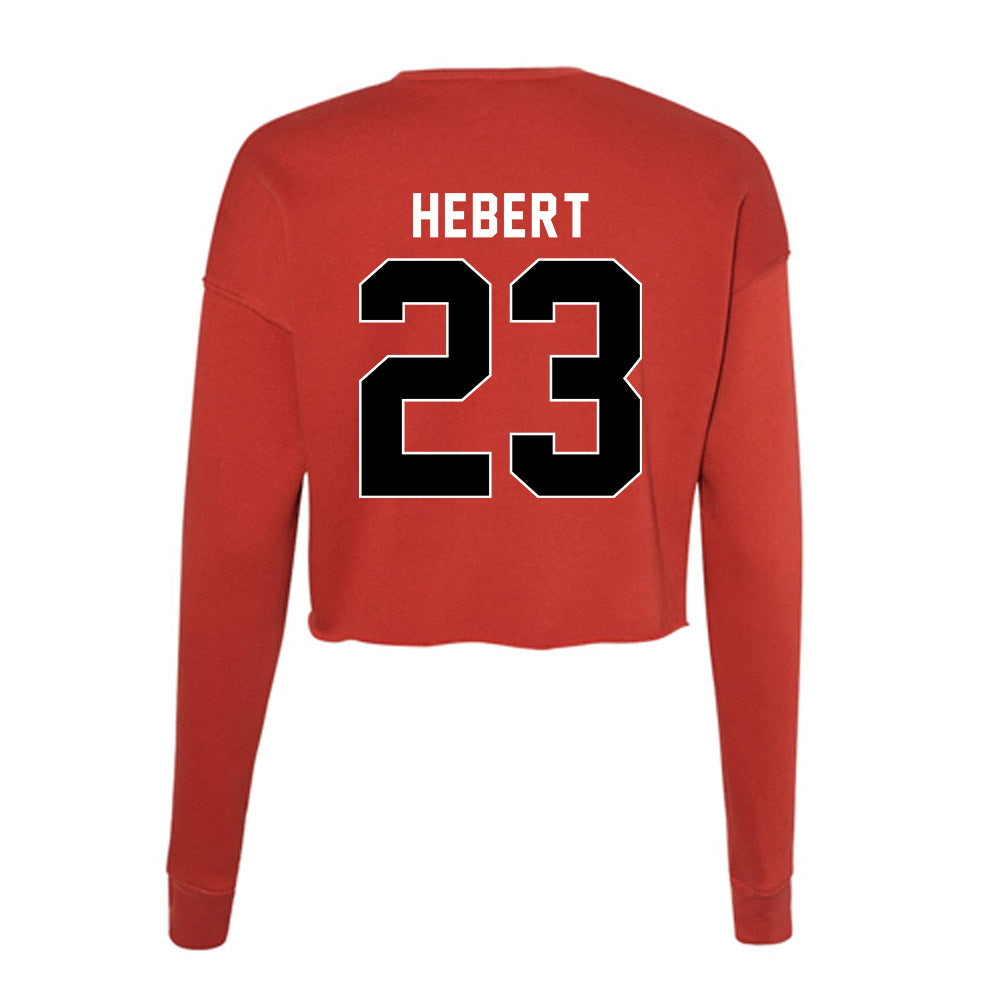 Houston - NCAA Football : John Hebert - Women's Cropped Crew Fleece-1