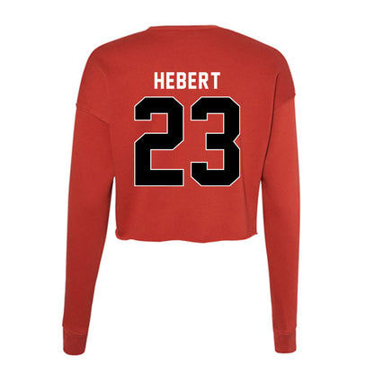 Houston - NCAA Football : John Hebert - Women's Cropped Crew Fleece-1