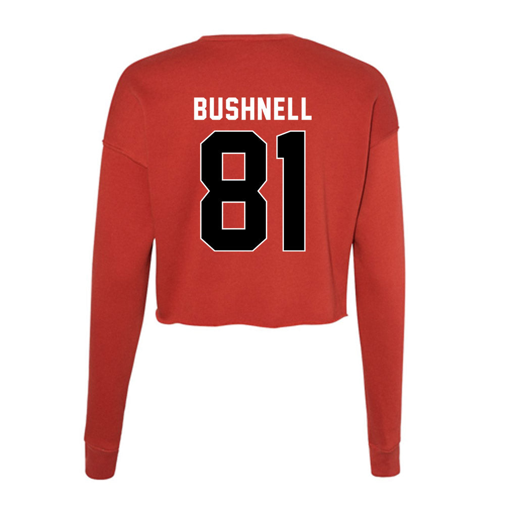 Houston - NCAA Football : Jeremiah Bushnell - Women's Cropped Crew Fleece-1