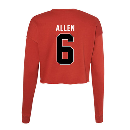 Houston - NCAA Football : Jordan Allen - Women's Cropped Crew Fleece-1