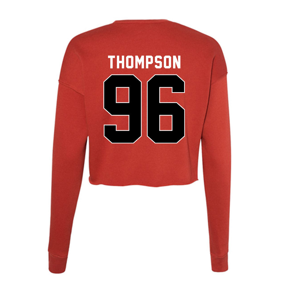Houston - NCAA Football : Eythan Thompson - Women's Cropped Crew Fleece-1