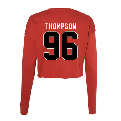 Houston - NCAA Football : Eythan Thompson - Women's Cropped Crew Fleece-1