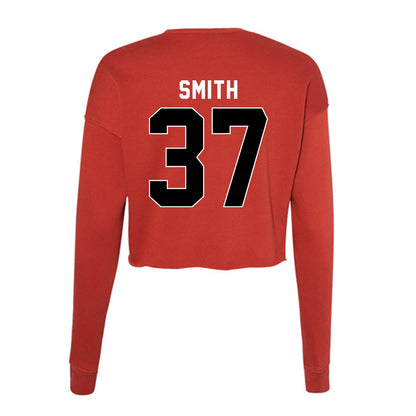 Houston - NCAA Football : Zane Smith - Women's Cropped Crew Fleece-1