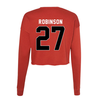 Houston - NCAA Football : Braeden Robinson - Women's Cropped Crew Fleece-1