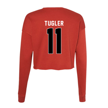 Houston - NCAA Men's Basketball : Joseph Tugler - Women's Cropped Crew Fleece-1