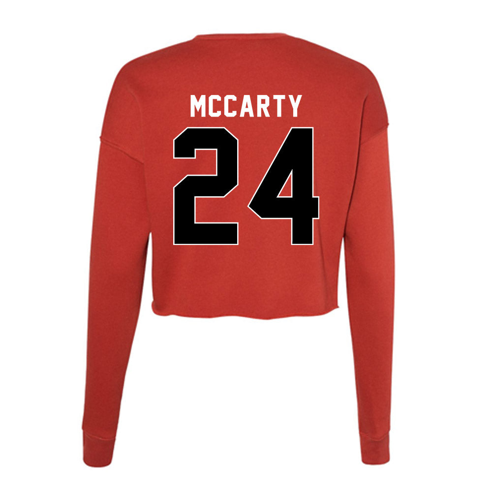 Houston - NCAA Men's Basketball : Chase McCarty - Women's Cropped Crew Fleece-1